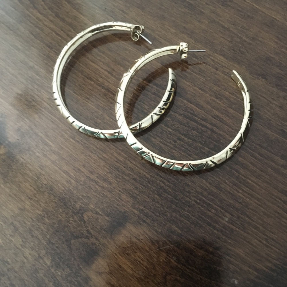 House of Harlow gold toned hoops